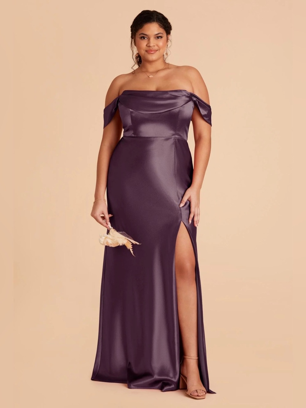 NWT Birdy Grey Mia Shiny Bridesmaids Dress in Plum